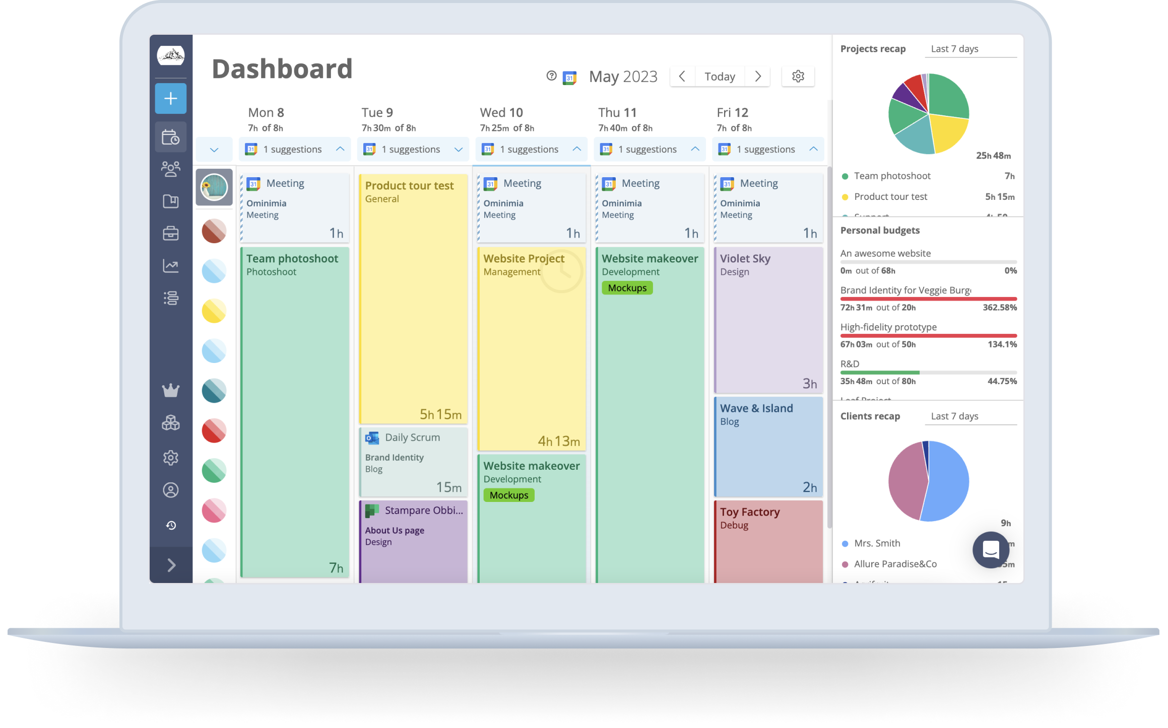 Time tracking for Google Calendar by Timeneye